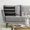Hand-Woven Black & White Boho Moroccan Decorative Throw Pillow - 17x17